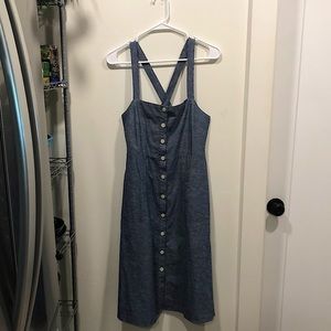 Madewell Chambray Midi Tank Dress NWT
